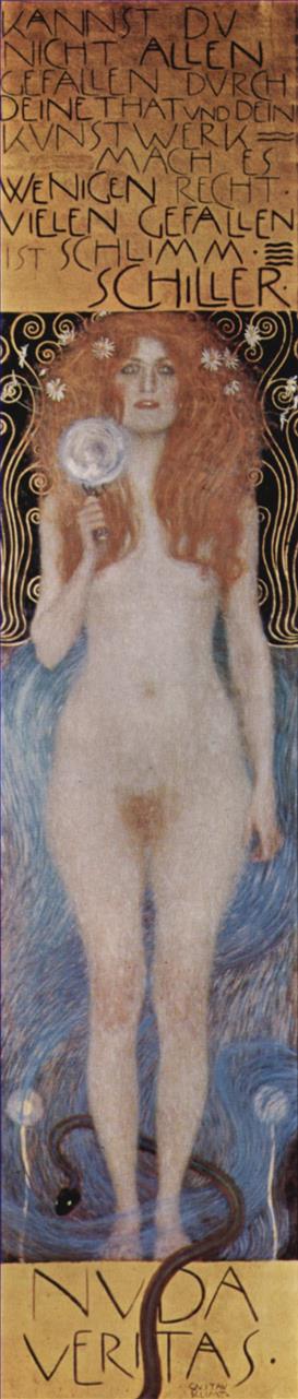 Nuda Veritas Simbolismo Gustav Klimt Pintura al óleo